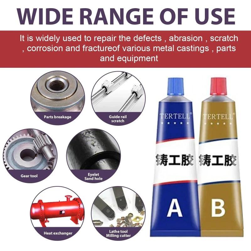 Metal Repair Epoxy Glue, Cold Weld Steel Putty, Heat Resistant Sealant, Casting Defect Filler, Heavy Duty Metal Adhesive
