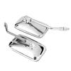 Motorcycle Chrome Rearview Side Mirrors Fashional Cool Square Shape Rear View Mirror