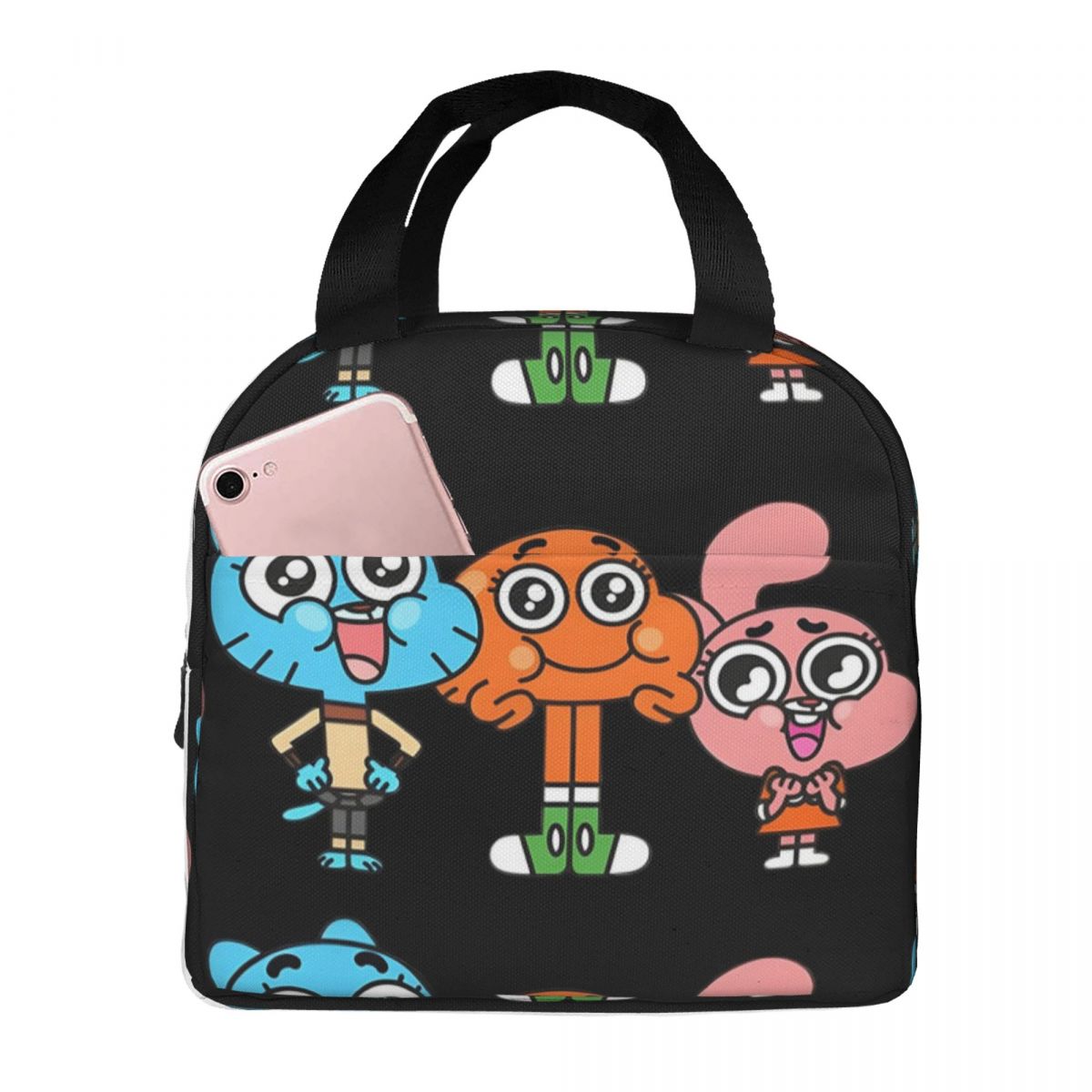 Gumball And Darwin Game The Amazing World Of Gumball Insulated Lunch Bag for Women Children Food Boxes Thermal Lunch Box Tote One Size