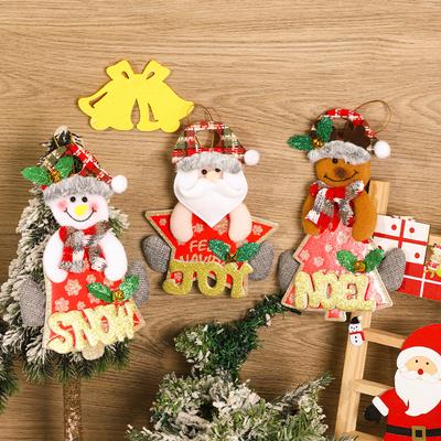 New Christmas Tree Pendant Accessories Santa Claus Doll Fabric Letter Pendant Christmas Decorations