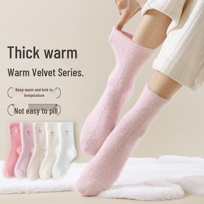 TINSINO Women s Plush Warm Mid-Calf Socks