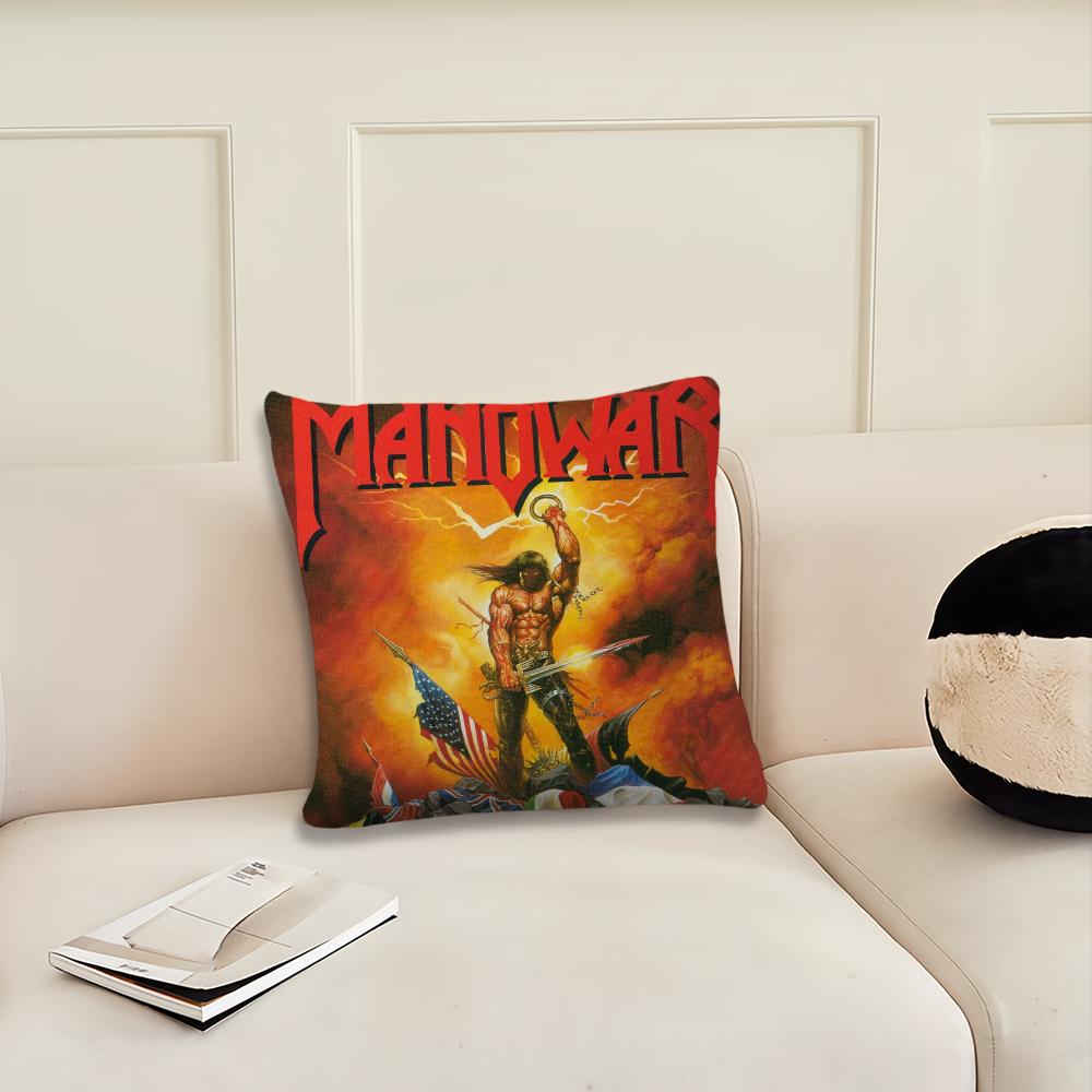 Band M-Manowars Metal kussenhoes Kussenhoes Decoratie Kamer Huis Bank woon Kantoor Auto Scandinavische Eenvoud