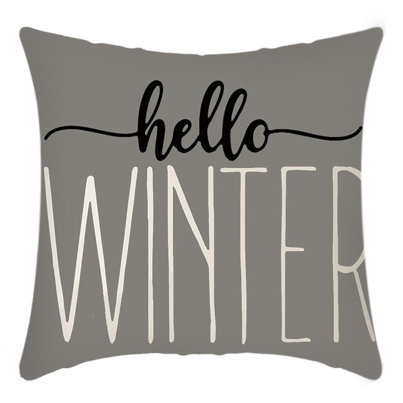 New Pillowcase Green Plant Letter Print Pillowcase Pine Print Pillowcase Home Sofa