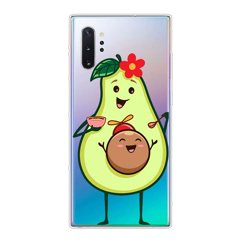 Cute Avocado Food For Samsung Galaxy Note 20 10 9 8 Plus Ultra Lite M31 M31S M10 M10S M20 M21 M30 Phone Case