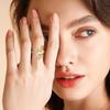Silver Color Wheat Ear Leaf Rings Gold Color Leaves Ring New Zircon Rose Flower Rings  Party Rings
