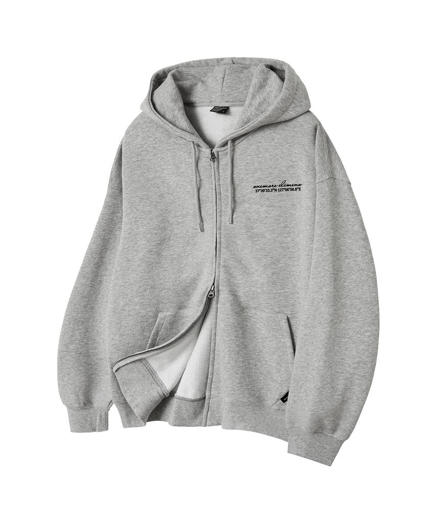 Elimeno El New Rople Lettering 2-Way Zip-Up Hoodie 2 Colors