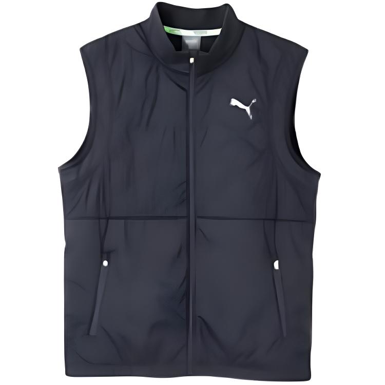 

Puma Run Cloudspun Casual Stand Collar Zip Vest Men Vests Galaxy-Gray 524616-69 M