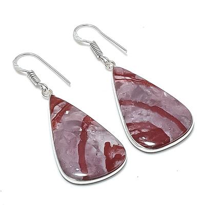 Natural Dolomite Gemstone 925 Sterling Silver Jewelry Earring 1.97" AEE-10854
