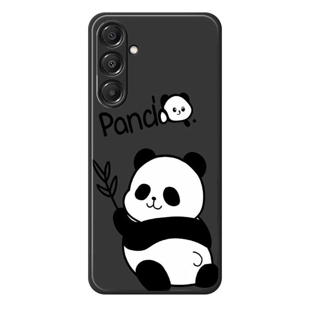 For Samsung Galaxy A16 5G/4G Case Panda Pattern Printing Straight Edge TPU Phone Back Cover