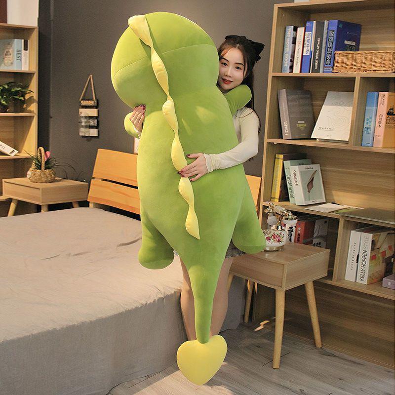 Big-Eyed Dinosaur Plush Sleep Pillow: Long-Legged Cuddly Doll Gift for Girls' Birthdays
