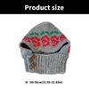 Popular Rose Pattern Balaclava Hat for Female Flower Neck Scarf Hat Elegant Warm Crochet Hat Breathable Ear Flap Caps