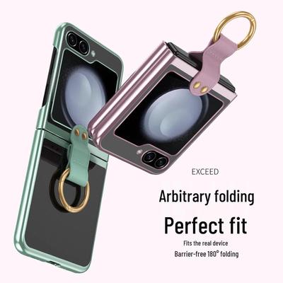 Samsung Z Flip7 FE Etui z Twardą Powłoką i Pierścieniem Galwanizowanym, Kompatybilne z Flip6/5/4/3