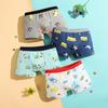 Four-Pack Boys' Pure Cotton Boxer Briefs: Small, Medium, Large Cartoon Underwear