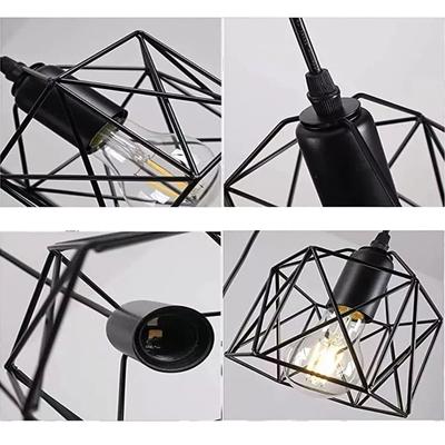 Industrial Pendant Lights Led Hanging Lamps for Ceiling Chandeliers Metal Cage Kitchen Island Adjustable Ceiling Pendant Lamp