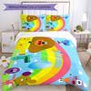 3pcs Custom Name Hey Duggee Bedding Set Duvet Cover Closure Includes 1 Duvet Cover & 2 Pillowcases, Soft and Comfortable for All Seasons.