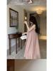 Design-Sense Floral Halter Neck Sleeveless Dress - Gentle Summer French Style Off-Shoulder Long Skirt