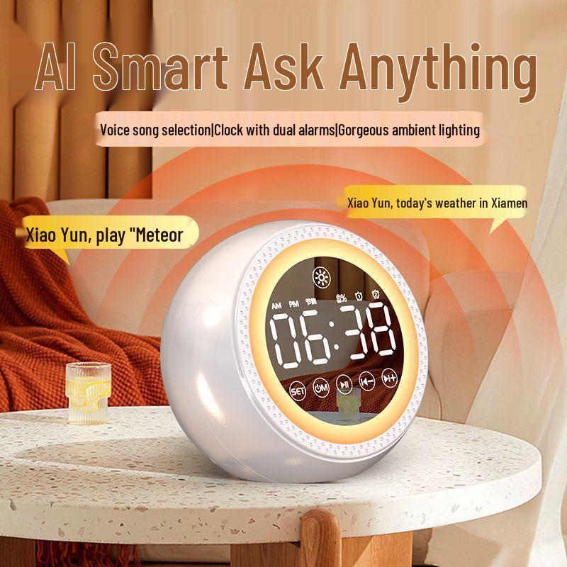Smart Voice T33 Multi-Functional Bluetooth Alarm Clock with Super Loud Speaker for Office & Student Use