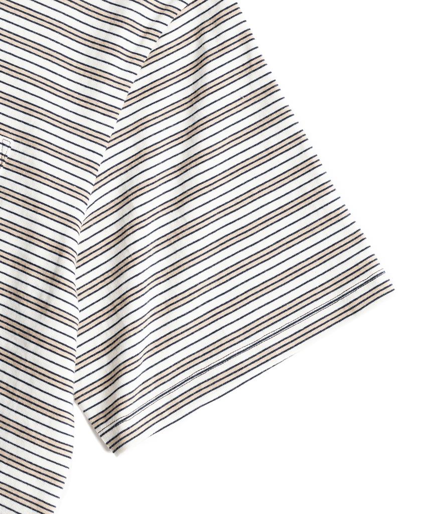 Waildeubeuligseu W25 Striped Pocket Tee (Brown)