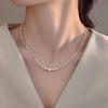 Shijia Pearl Silver Clavicle Necklace for Women - High-End 2025 Luxury Socialite Style