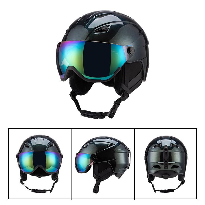 Unisex Ski Helmet Adults Full Coverage Winter Sports Protective Gear EPS PC Construction Adjustable Fit