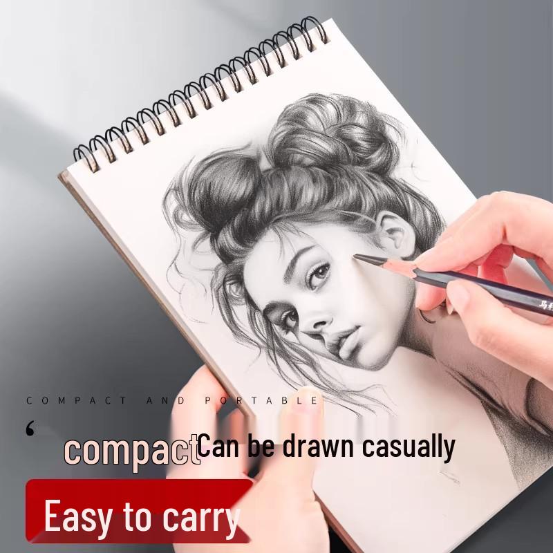 Compact Thickened Hardcover Spiral Sketchbook for Art & Primary Students, 32k Quick Sketch Drawing Book.