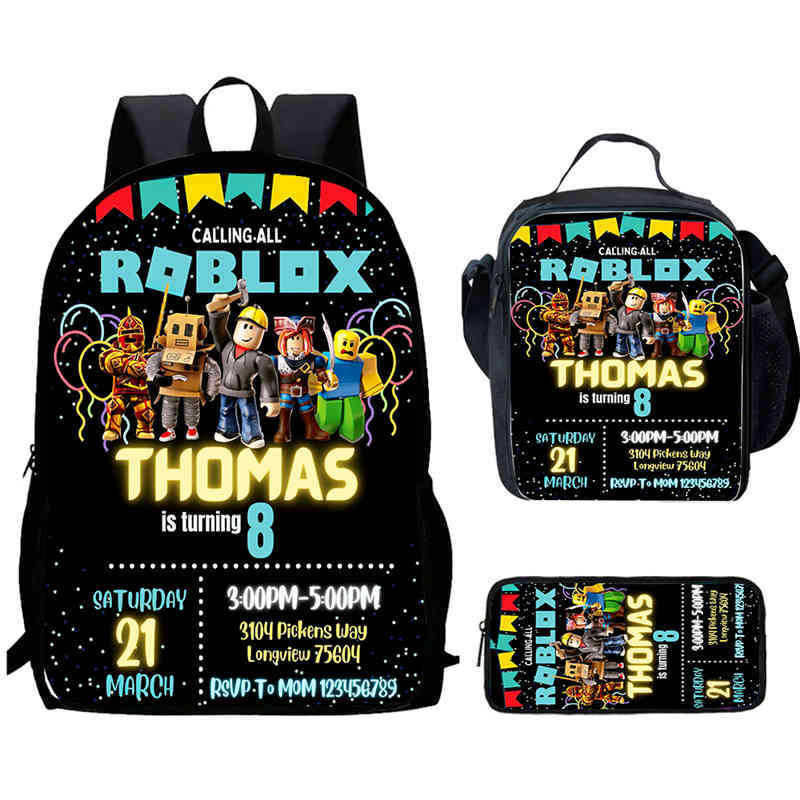 Roblox Printed Backpack, Children'S And Elementary School Bags