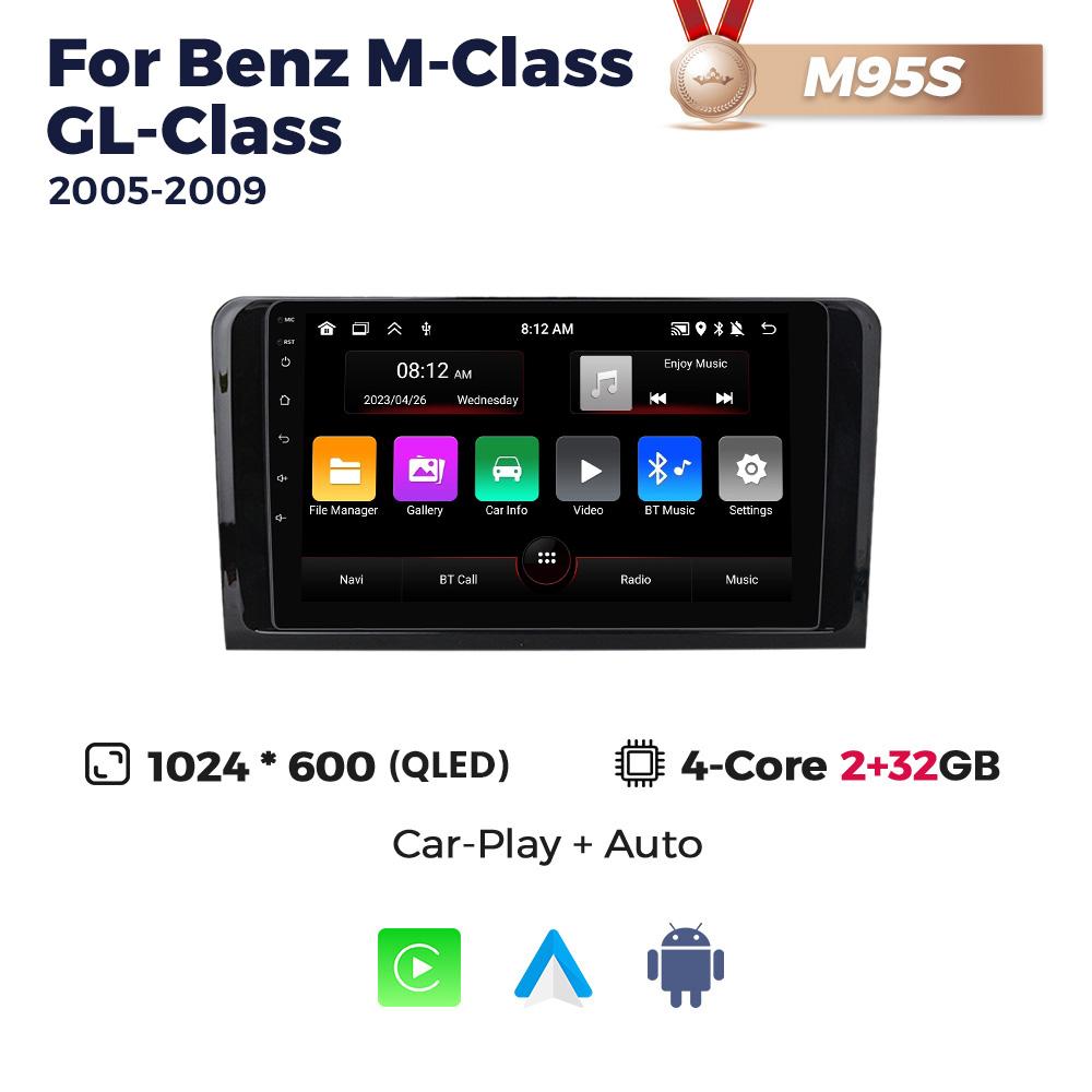 NaviFly Android Car Radio Stereo Multimedia Player For Mercedes Benz M-Class W164 GL-Class X164 ML GL 2005-2009 2 Din Head Unit