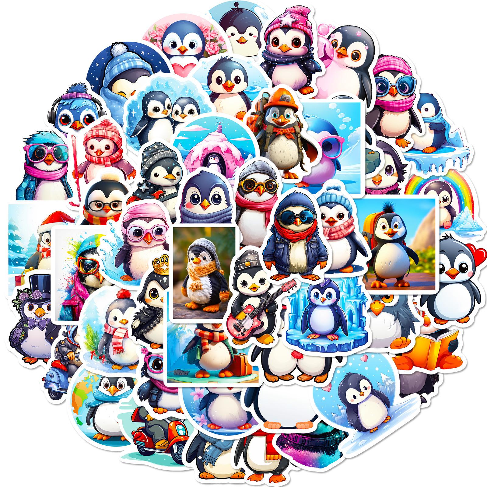

50 Cute Little Penguins Stickers Cute Cartoon Cute Little Penguins Graffiti Animals Children Stickers