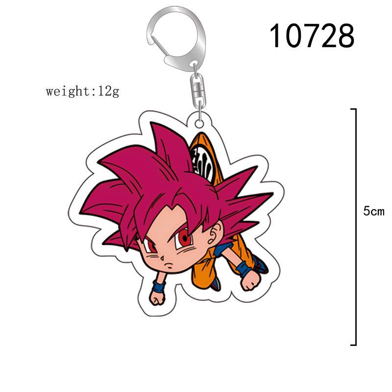 Dragon Ball Goku Acrylic Keychain - Double-Sided Cartoon Pendant Gift