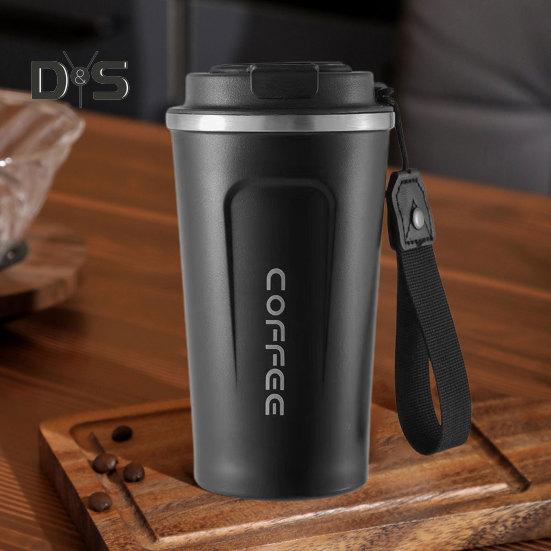 510ML Travel Coffee Mug Spill Proof with Seal Lid Insulated Eco-friendly Easy One-handed Drinking Stainless Steel Cup