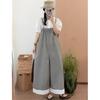 Johnature Casual Japanese Suspender Pants Women Summer Collection Loose Versatile Wide-leg Jumpsuits
