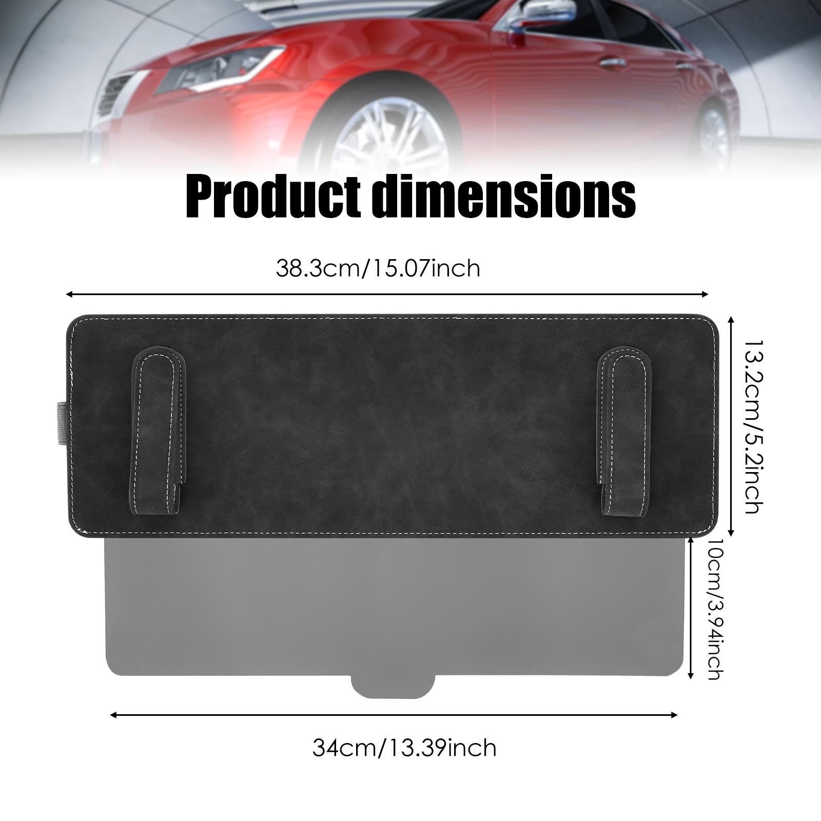 

Car Sun Visor Extender Adjustable Universal Sun Blocker with Zipper Pocket and Side Opening Design Automotive Interior Accessory