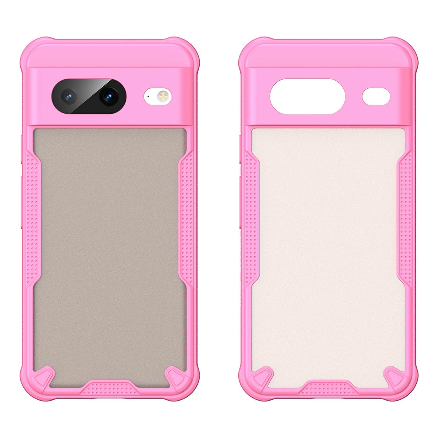 

For Google Pixel 8 Case PC+TPU Frosted Phone Back Cover Purple
