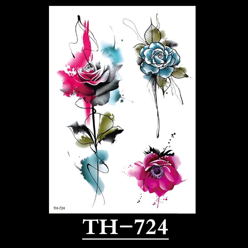 Flower Tattoo Sticker, Small Flower Tattoo Sticker, Tattoo Sticker Waterproof And Sweat-Proof Tattoo