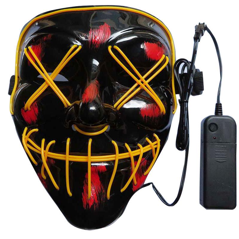 Halloween Two-Color Luminous EL Mask for Dance Parties