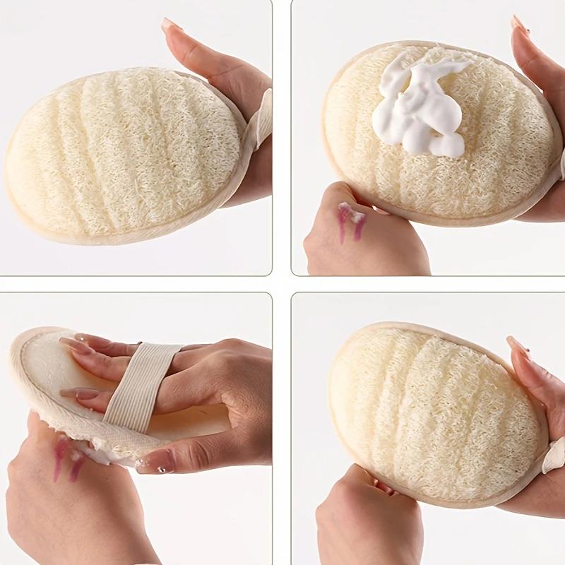 Přírodní lufa na tělo koupelová exfoliační houba měkký sprchový kartáč čisticí podložka exfoliační sprchová houba nástroj pro péči o pokožku těla