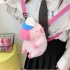 Capybara Cartoon Backpack Animals Students School Bag Sweet Capybara Plush Backpack  Outdoor