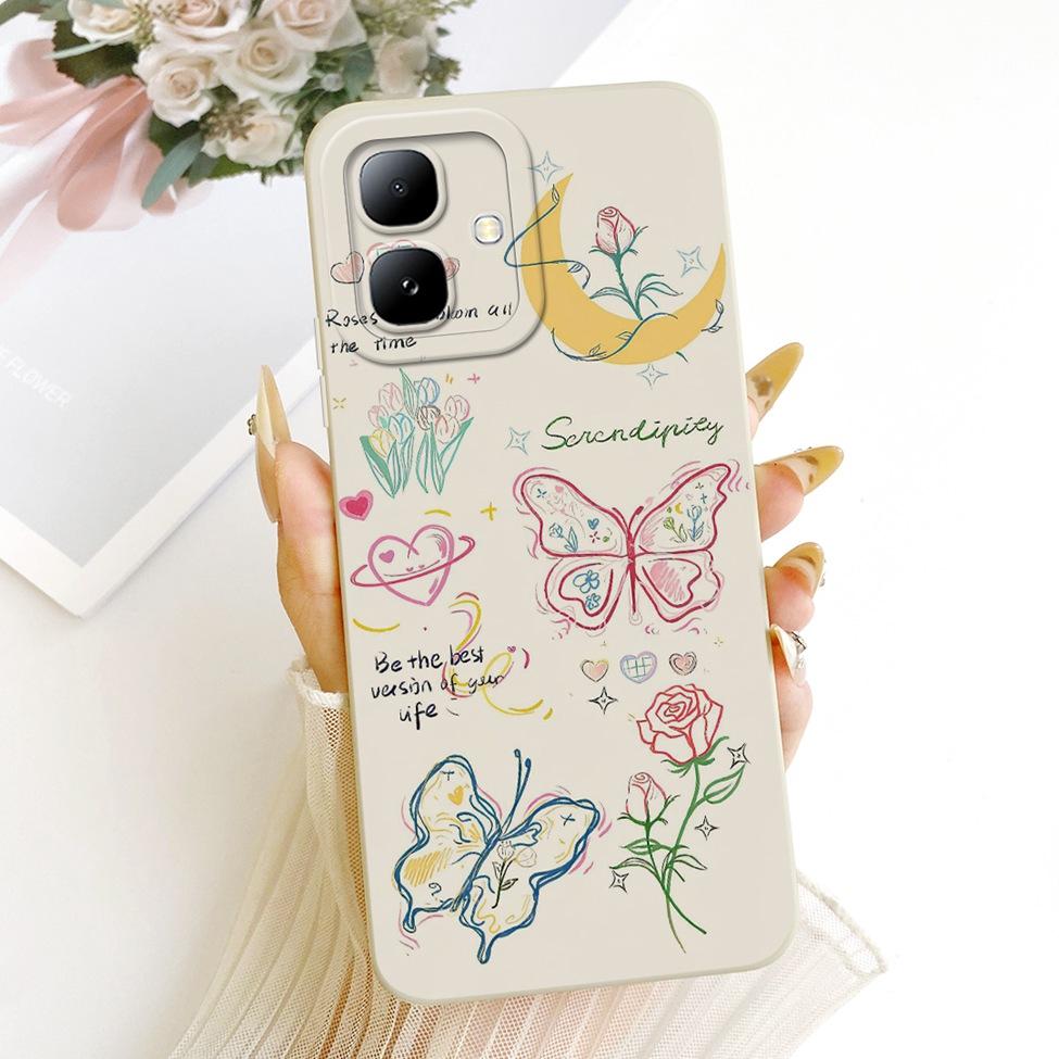 For Infinix Smart20 X6840 X6840B Phone Case For Infinix Smart 20 Cover Luxury Fashion Cute Cartoon Funny Painted Silicone Casing
