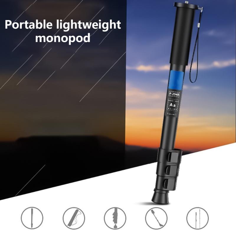 Aluminum Alloy Monopod Tripod Leg with 4 Sections and Dense Foam Grip Slip Resistant for DSLR Cameras