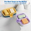 1pc Dual Compartment Soap Holder, Self Draining Soap Dish, Fast Drainage, Shampoo Bar Holder, Soap Bar Holder For Bathroom, Kitchen Sink,