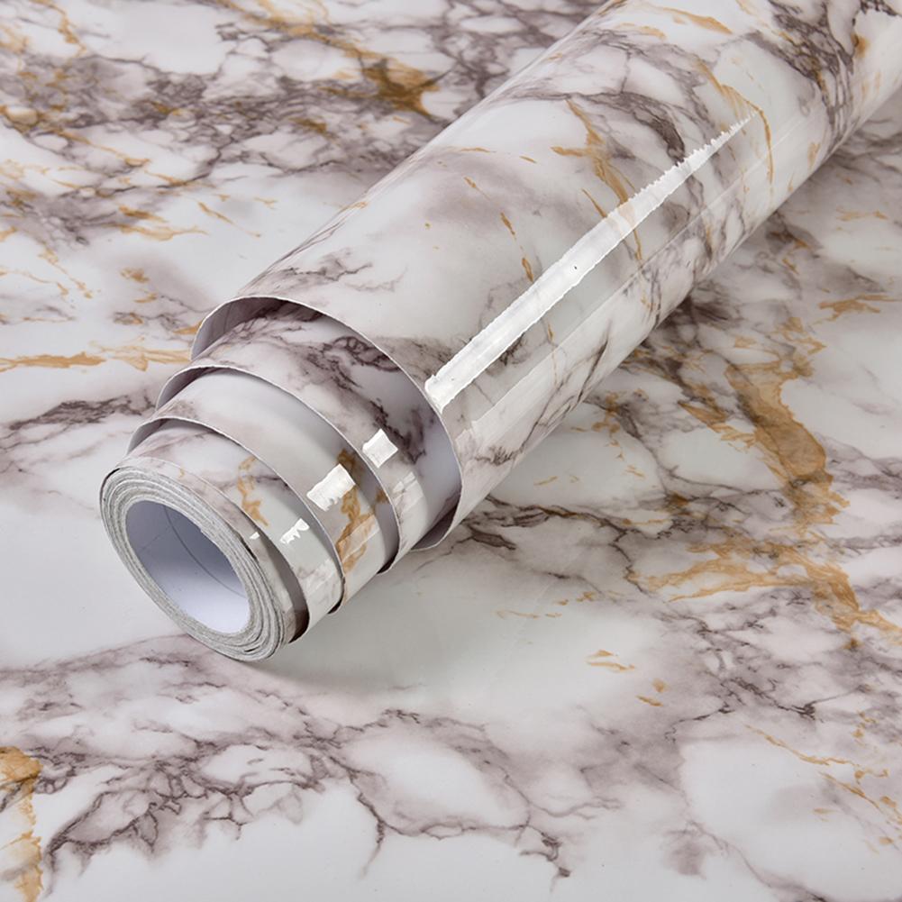 Modern Kitchen Marble Contact Paper Vinyl Wall Sticker Marble Cabinet Countertop Stickers Self Adhesive Waterproof PVC Wallpaper