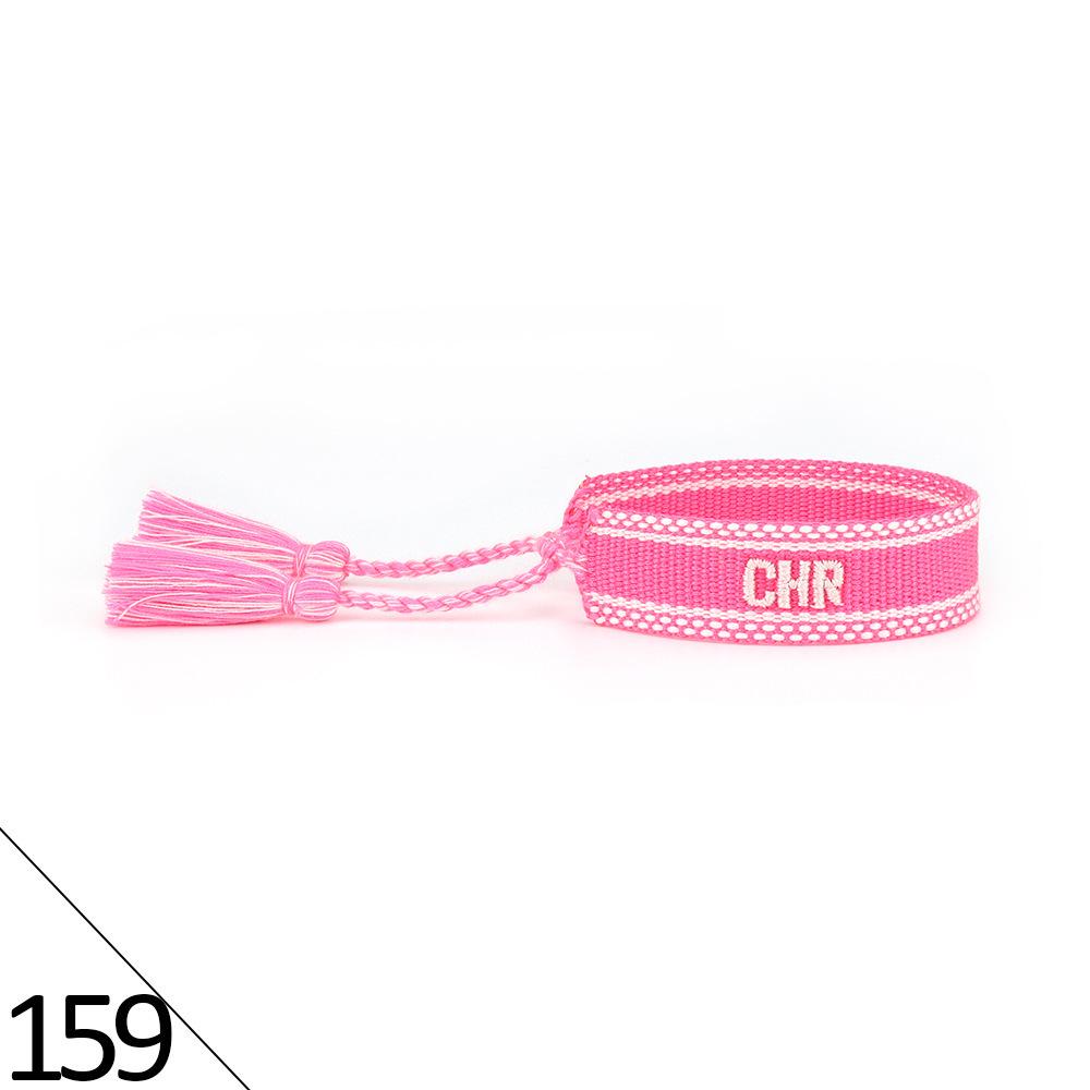 Friendship Letter Bracelet - Hand-Woven Ethnic Style with Polyester Tassels