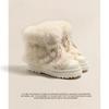 Anti-slip Snow Boots Women 2025 Autumn Winter Thickened Plush Platform Cotton Shoes Big Head Short Boots