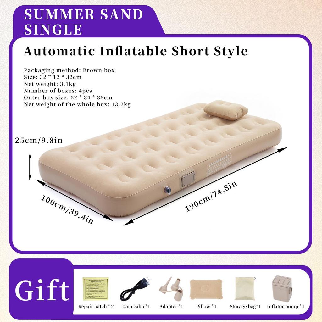 Outdoor Automatic Inflatable Tent with Thickened Camping Air Mattress