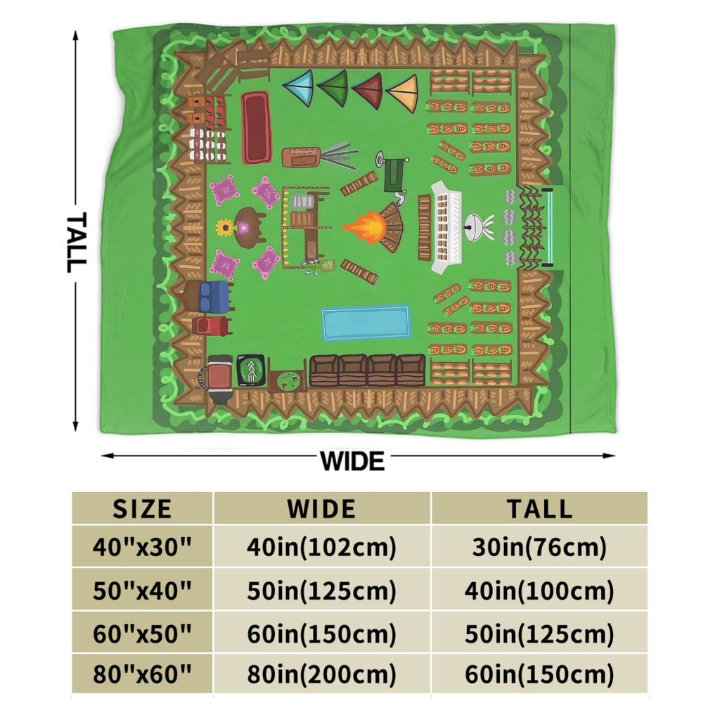 99 Nights in the Forest Base Ideas Blankets Survival Game Flannel Novelty Breathable Throw Blankets for Home All Season Office