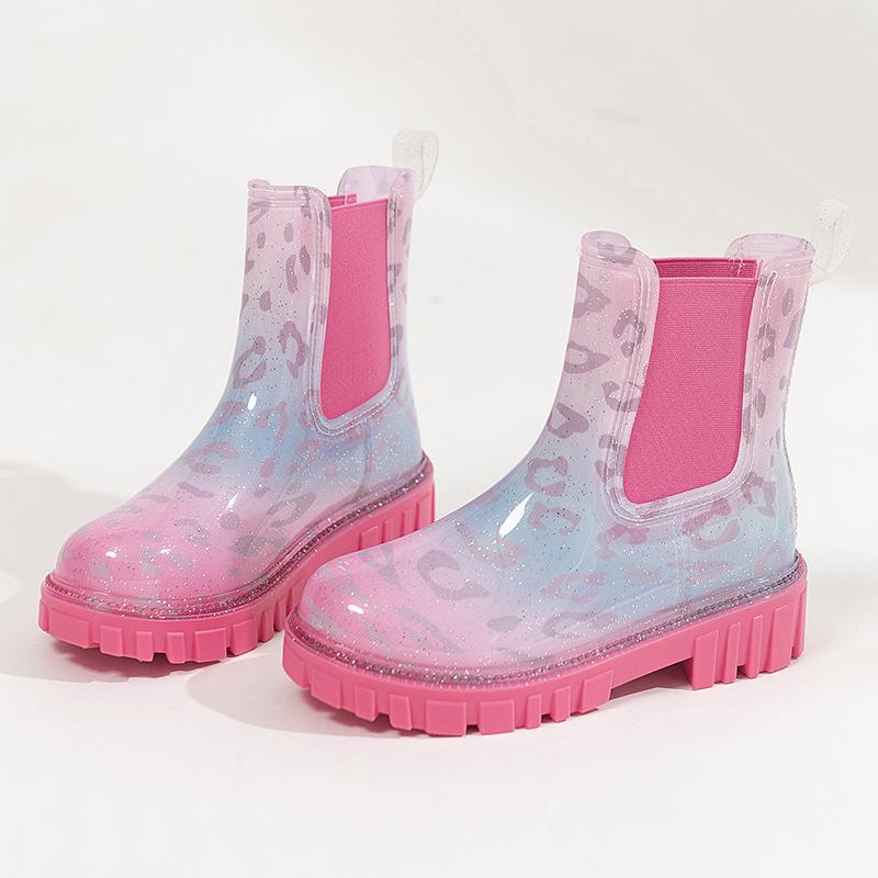 Modieuze Transparante Chelsea Regenlaarzen voor Dames: Stijlvol, Antislip, Waterdicht Rubber voor Buitenkleding