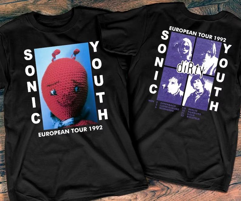 Sonic Youth DIRTY European Tour 1992 T-Shirt L