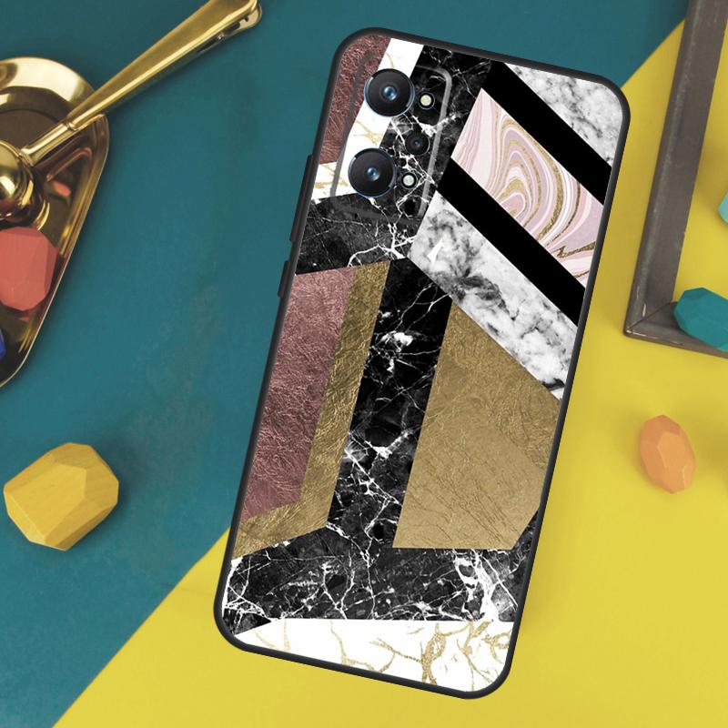 

Marble Geometric Art Case For Realme 14 12 10 11 13 Pro Plus GT 6 6T 5 GT7 Pro C61 C55 C51 C21Y C25S C67 C75 C53 Realme C15