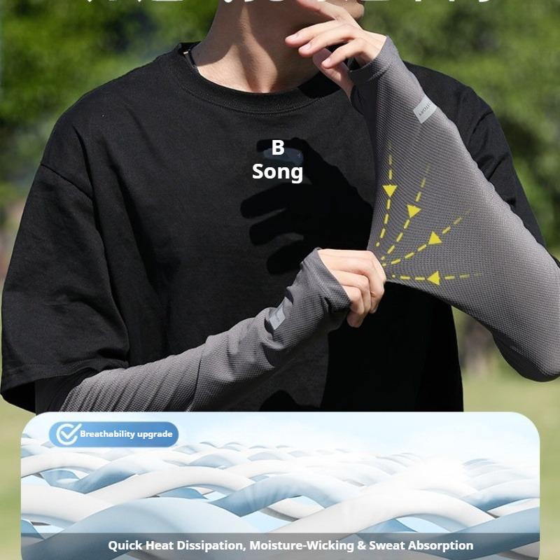 1 Set Protective Cover,Scarf Sleeve,Ice Silk Sunscreen Hanging Ear Neck Cover,Men's Summer Anti Sun Protection,Lightweight Full