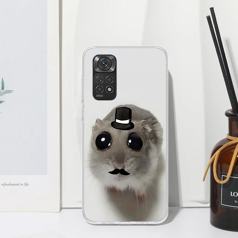 Funny Sad Hamster Meme Phone Case For Xiaomi Redmi Note 15 13 14S 14 Pro Plus 12S 11S 10S 12 11E 10 11T Art Fundas Back Cover Re